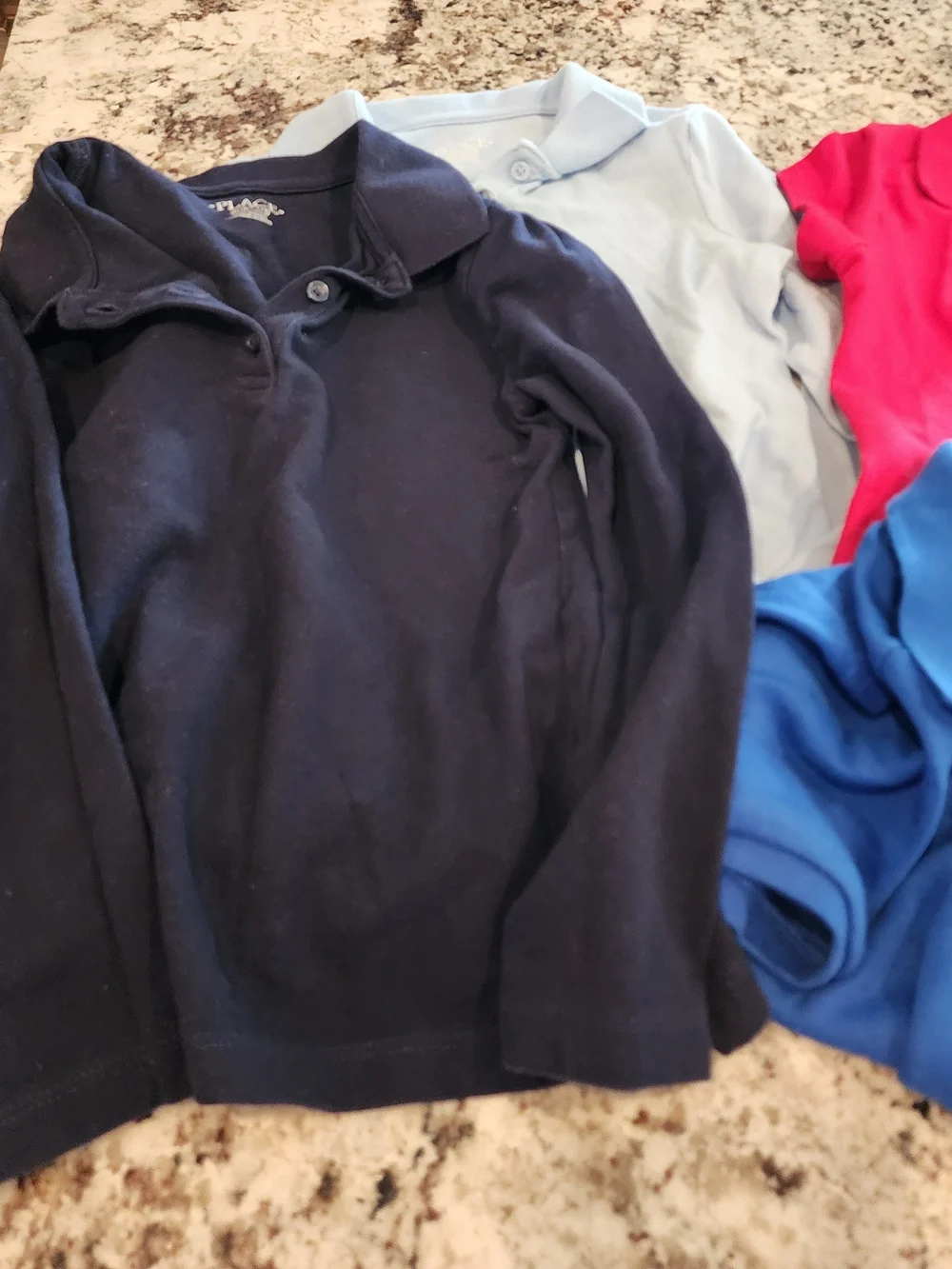 The Children's Place Kids Polo Lot - Pink, Navy, Royal Blue, Light Blue